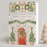"A House" - Holiday Cards in Ivory by Petra Kern - Folded Card