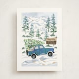 "Rocky Road Christmas" - Holiday Cards in Blue Spruce by Paper Sun Studio - Front