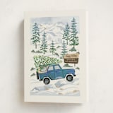 "Rocky Road Christmas" - Holiday Cards in Blue Spruce by Paper Sun Studio - Folded Card