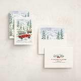 "Rocky Road Christmas" - Holiday Cards in Cardinal by Paper Sun Studio - Assembled