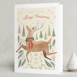 "Merry Deer" - Holiday Cards in Forest by Pixel and Hank - Folded Card