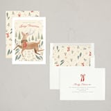 "Merry Deer" - Holiday Cards in Forest by Pixel and Hank - Assembled