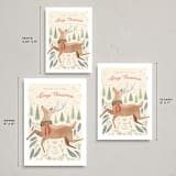 "Merry Deer" - Holiday Cards in Forest by Pixel and Hank - Formats Available