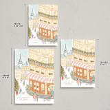 "City Sidewalk IV" - Holiday Cards in Latte by Creo Study - Formats Available