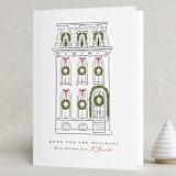 "Home for the Holidays" - Holiday Cards in Snowfall by Susan Zinader - Folded Card