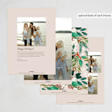 "Foliage Wreath" - Holiday Cards in Buttercream by Alethea and Ruth - Back of Card Options