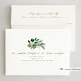 "Foliage Wreath" - Holiday Cards in Buttercream by Alethea and Ruth - FREE Recipient Addressing