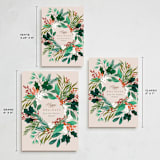 "Foliage Wreath" - Holiday Cards in Buttercream by Alethea and Ruth - Formats Available