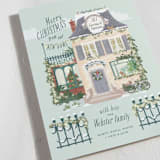 "Little Festive House" - Holiday Cards in Mint by Leia Matt - Detail