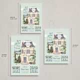 "Little Festive House" - Holiday Cards in Mint by Leia Matt - Formats Available