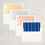 "Mod Dove" - Holiday Cards in Indigo by Carrie Moradi - Envelope Liners