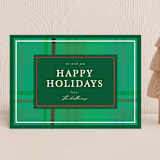 "plaids in pink" - Holiday Cards in Wreath by Sejal Banker - Front