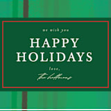 "plaids in pink" - Holiday Cards in Wreath by Sejal Banker - Detail