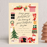 "Mister Claus in the Chimney" - Holiday Cards in Eggnog by Grae - Front
