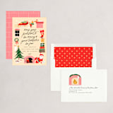 "Mister Claus in the Chimney" - Holiday Cards in Eggnog by Grae - Assembled