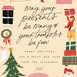 "Mister Claus in the Chimney" - Holiday Cards in Eggnog by Grae - Close-Up