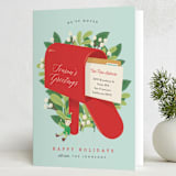 "Red Mailbox" - Holiday Cards in Winter Sky by Shannon Chen of Four Wet Feet Studio - Folded Card