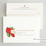 "Red Mailbox" - Holiday Cards in Winter Sky by Shannon Chen of Four Wet Feet Studio - FREE Recipient Addressing