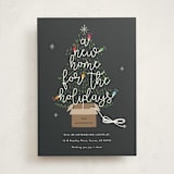 "Twinkling New Home" - Holiday Cards in Charcoal by Corinne Malesic - Front