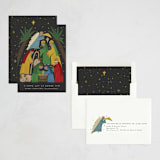 "Adore Him" - Holiday Cards in Charcoal by Joanna Griffin - Assembled