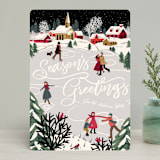 "Winter Skate" - Holiday Cards in Midnight by Meggy Masters - Front