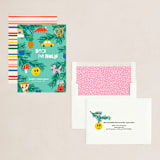 "Bough Wow" - Holiday Cards in Wintermint by Nadia Hassan - Assembled