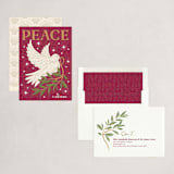 "Mosaic Of Peace" - Holiday Cards in Plum by GeekInk Design - Assembled