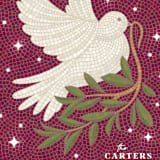 "Mosaic Of Peace" - Holiday Cards in Plum by GeekInk Design - Close-Up