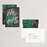 "Magic and Mistletoe" - Holiday Cards in Coal by Lissabeth Anglin - Assembled