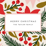 "Folk Foliage" - Holiday Cards in Buttercream by Genna Blackburn - Close-Up