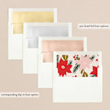"Folk Foliage" - Holiday Cards in Buttercream by Genna Blackburn - Envelope Liners