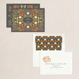 "Holiday Blossom" - Holiday Cards in Slate by Nikita Jariwala - Assembled