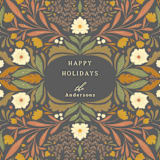 "Holiday Blossom" - Holiday Cards in Slate by Nikita Jariwala - Close-Up