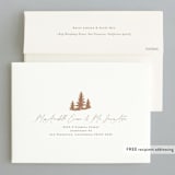 "Fallen Snow" - Holiday Cards in Cinnamon by Robin Ott - FREE Recipient Addressing