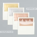 "Fallen Snow" - Holiday Cards in Cinnamon by Robin Ott - Envelope Liners
