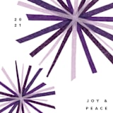 "Joyful Bursts" - Holiday Cards in Sugarplum by Carrie Moradi - Close-Up