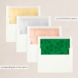 "Mod Eucalyptus" - Holiday Cards in Emerald by Genna Blackburn - Envelope Liners