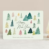"Fir Tree Forest" - Holiday Cards in Minty by Erika Firm - Front