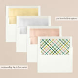 "Fir Tree Forest" - Holiday Cards in Minty by Erika Firm - Envelope Liners
