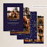 "Christmas Shopping" - Holiday Cards in Midnight by Gwen Bedat - Back of Card Options