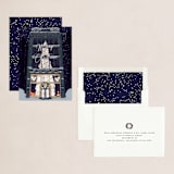 "Christmas Shopping" - Holiday Cards in Midnight by Gwen Bedat - Assembled