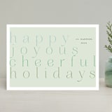 "all the feels" - Holiday Cards in Pistachio by Nazia Hyder - Front