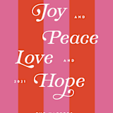 "Bold Stripes" - Holiday Cards in Fuchsia by Nazia Hyder - Close-Up
