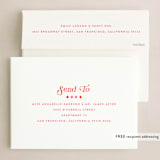 "Bold Stripes" - Holiday Cards in Fuchsia by Nazia Hyder - FREE Recipient Addressing