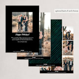 "Pine and Berry" - Holiday Cards in Midnight by Hooray Creative - Back of Card