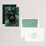 "Pine and Berry" - Holiday Cards in Midnight by Hooray Creative - Assembled