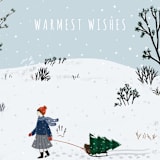 "Warmest Holiday Wishes" - Holiday Cards in Frost by Nikita Jariwala - Close-Up