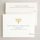 "Symbols of Hanukkah" - Holiday Cards in Midnight by Jamie Alexander - FREE Recipient Addressing