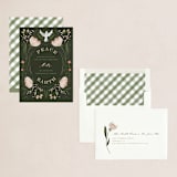 "Botanical Peace on Earth" - Holiday Cards in Moss by Erin German - Assembled