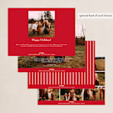 "Hampton Frame" - Holiday Cards in Poinsettia by Amy Kross - Back of Card Options